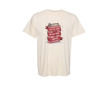 brand:Comfort Colors|color:Ivory|Romantic Book Love Chapter Art Graphic T-Shirt