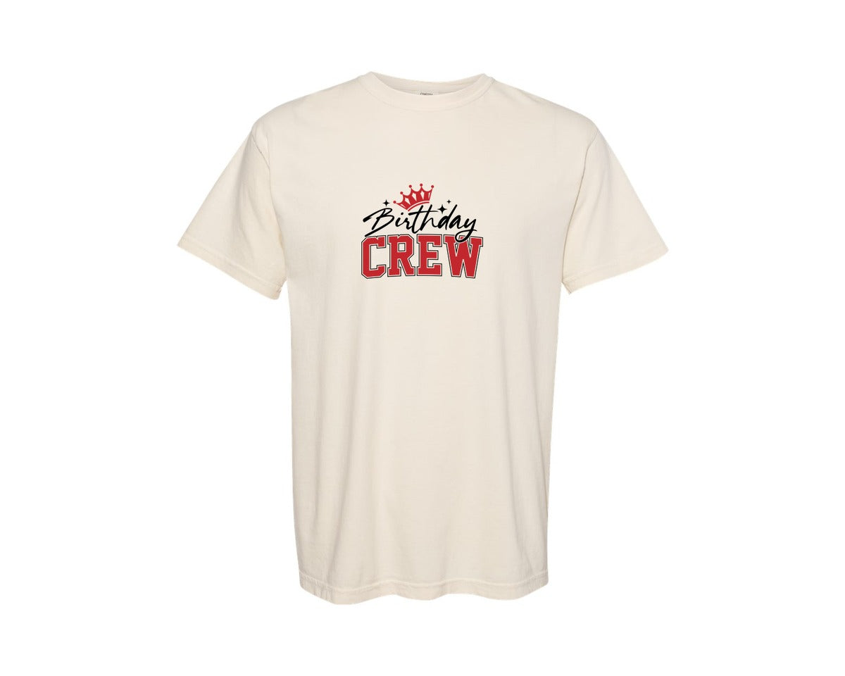 brand:Comfort Colors|color:Ivory|Birthday Crew Birthday Girl T Shirt Graphic T-Shirt