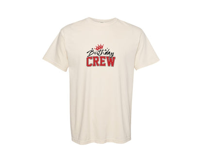 brand:Comfort Colors|color:Ivory|Birthday Crew Birthday Girl T Shirt Graphic T-Shirt
