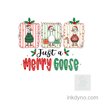 Merry Goose Holiday Dtf Transfer Design — DTF Transfer