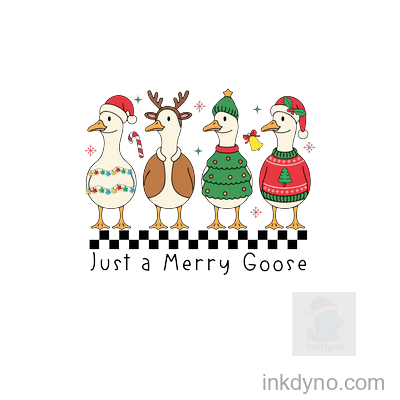 Festive Holiday Ducks In Christmas Sweaters Design — DTF Transfer