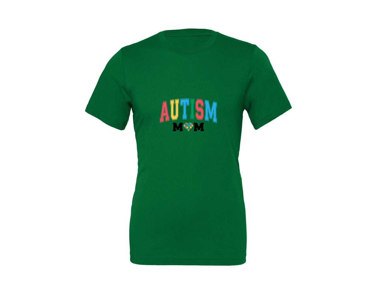 brand:Generic|color:Kelly|Autism Mom Autism Day Graphic T-Shirt