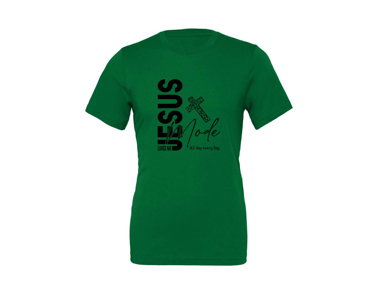 brand:Generic|color:Kelly|Jesus Loves Me Love Like Jesus Graphic T-Shirt