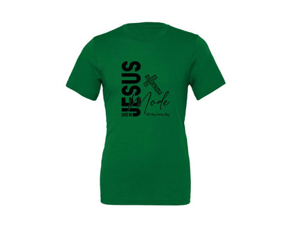 brand:Generic|color:Kelly|Jesus Loves Me Love Like Jesus Graphic T-Shirt
