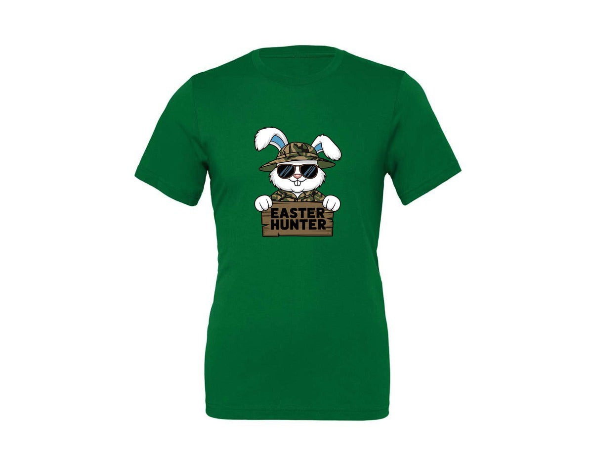 brand:Generic|color:Kelly|Easter Hunter Bunny Boy Bunny Graphic T-Shirt