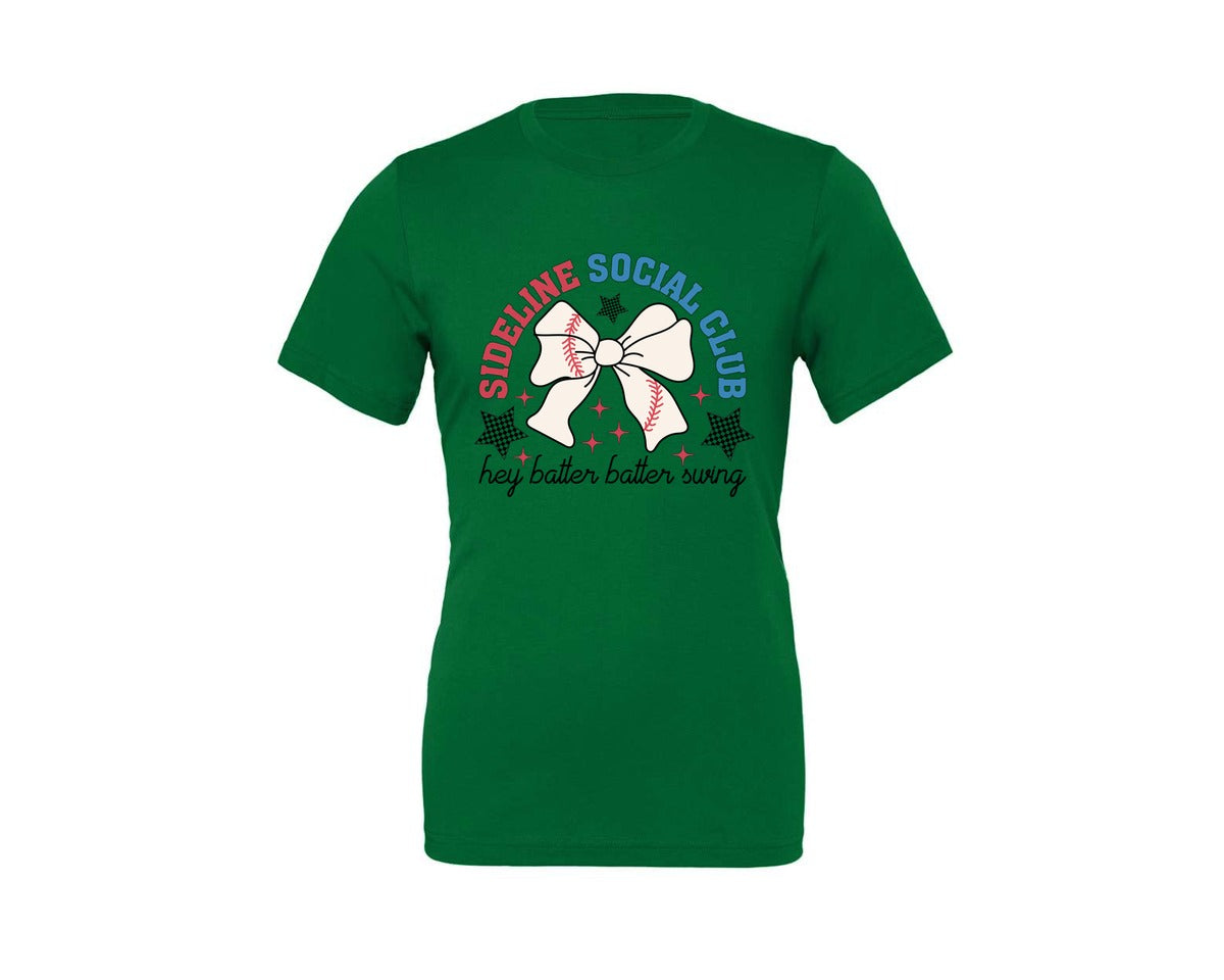 brand:Generic|color:Kelly|Sideline Social Club Hey Batter Batter Graphic T-Shirt