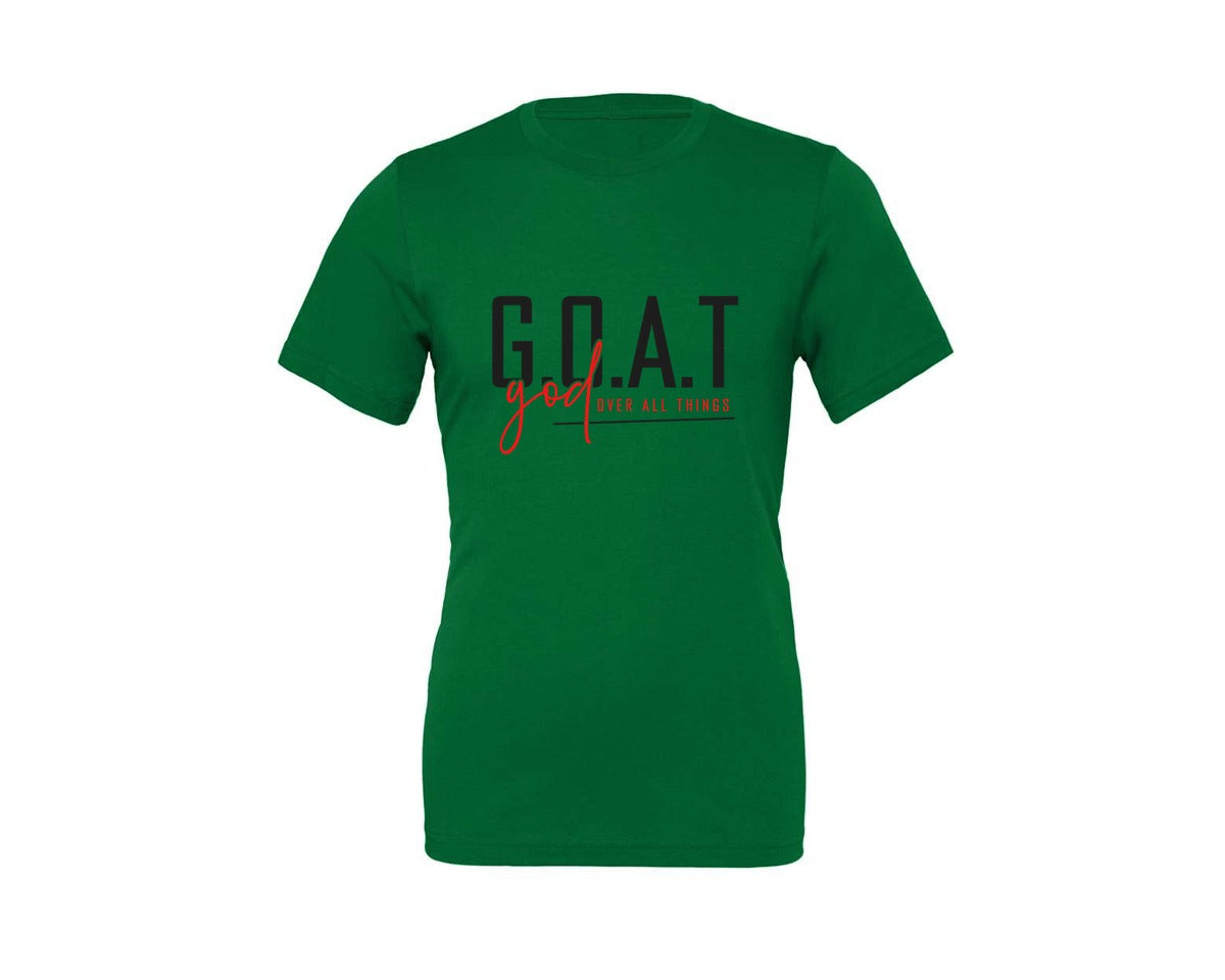 brand:Generic|color:Kelly|God Over All Things Shirt Design Graphic T-Shirt