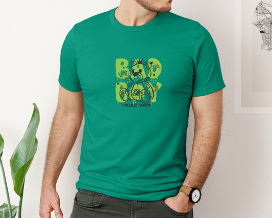 Bad Boy Bear Doll Graffiti Streetwear Graphic T-Shirt
