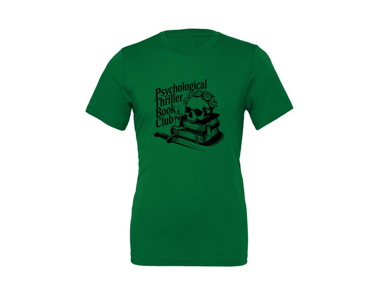 brand:Generic|color:Kelly|Psychological Thriller Book Club T S Graphic T-Shirt