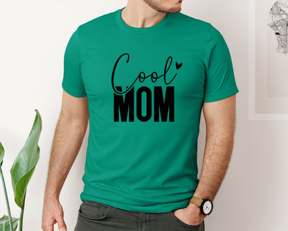 brand:Bella Canvas|color:Kelly|Cool Mom Funny Mom Mama Graphic T-Shirt