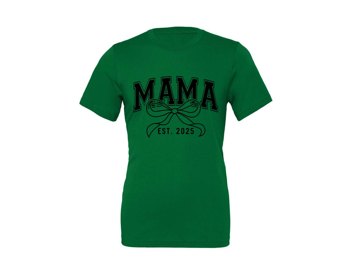 brand:Generic|color:Kelly|Mama Bow Varsity Graphic T-Shirt