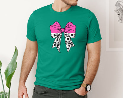 brand:Bella Canvas|color:Kelly|Soccer Ball Print Pink Graphic T-Shirt