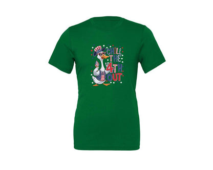 brand:Generic|color:Kelly|4Th Of July Patriotic Goose Chill The 4 Graphic T-Shirt