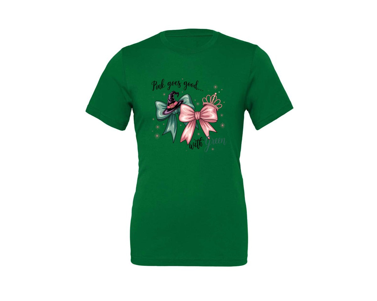 brand:Generic|color:Kelly|Pink Goes Good With Green 4 Graphic T-Shirt