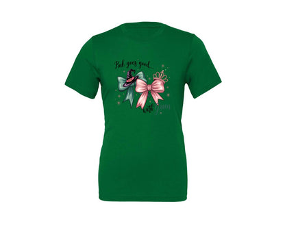 brand:Generic|color:Kelly|Pink Goes Good With Green 4 Graphic T-Shirt