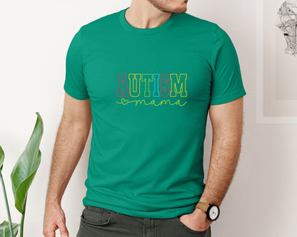 brand:Bella Canvas|color:Kelly|Autism Mama Awareness Graphic T-Shirt