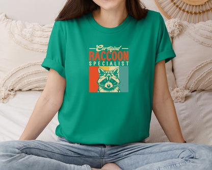 brand:Bella Canvas|color:Kelly|Raccoon Meme T Shirt 2 Graphic T-Shirt