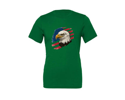 brand:Generic|color:Kelly|American Eagle With Flag Patriotic Graphic T-Shirt