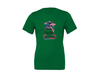 brand:Generic|color:Kelly|American Mama Patriotic Design Graphic T-Shirt