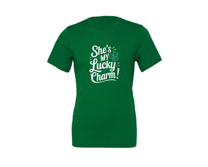 brand:Generic|color:Kelly|Shes My Lucky Charm St Patricks Day 2 Graphic T-Shirt