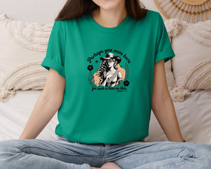 brand:Bella Canvas|color:Kelly|Perhaps You Were Born Christian 3 Graphic T-Shirt