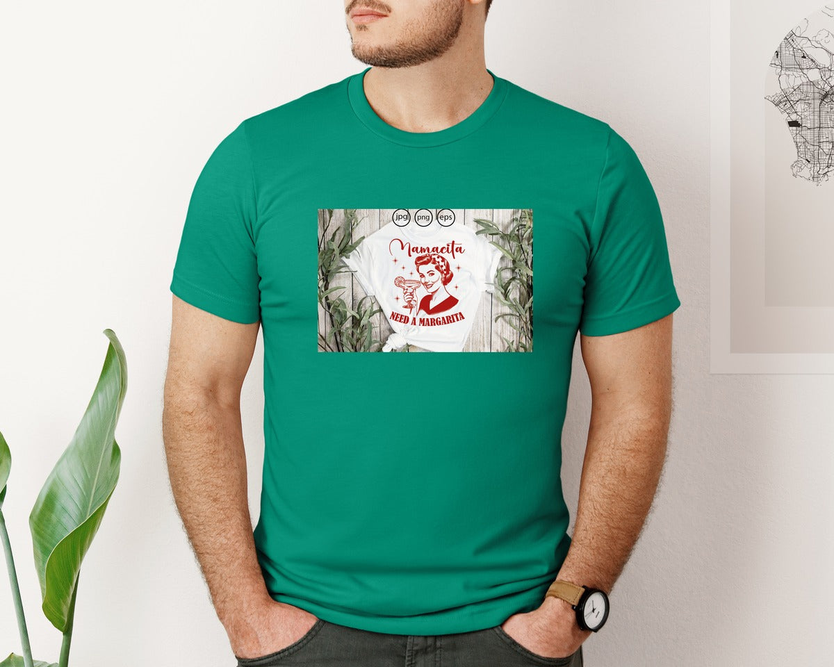 brand:Bella Canvas|color:Kelly|Mamacita Needs A Margarita 26 Graphic T-Shirt