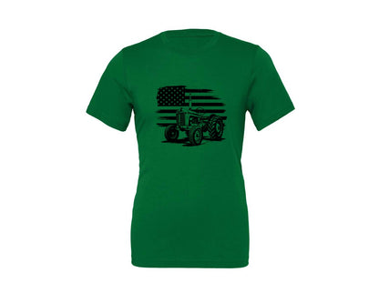 brand:Generic|color:Kelly|Tractor Flag Vector T Shirt Design Graphic T-Shirt