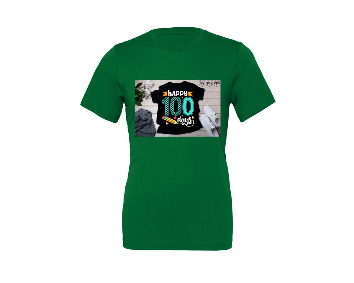 brand:Generic|color:Kelly|100 Days Of School Shirt 10 Graphic T-Shirt