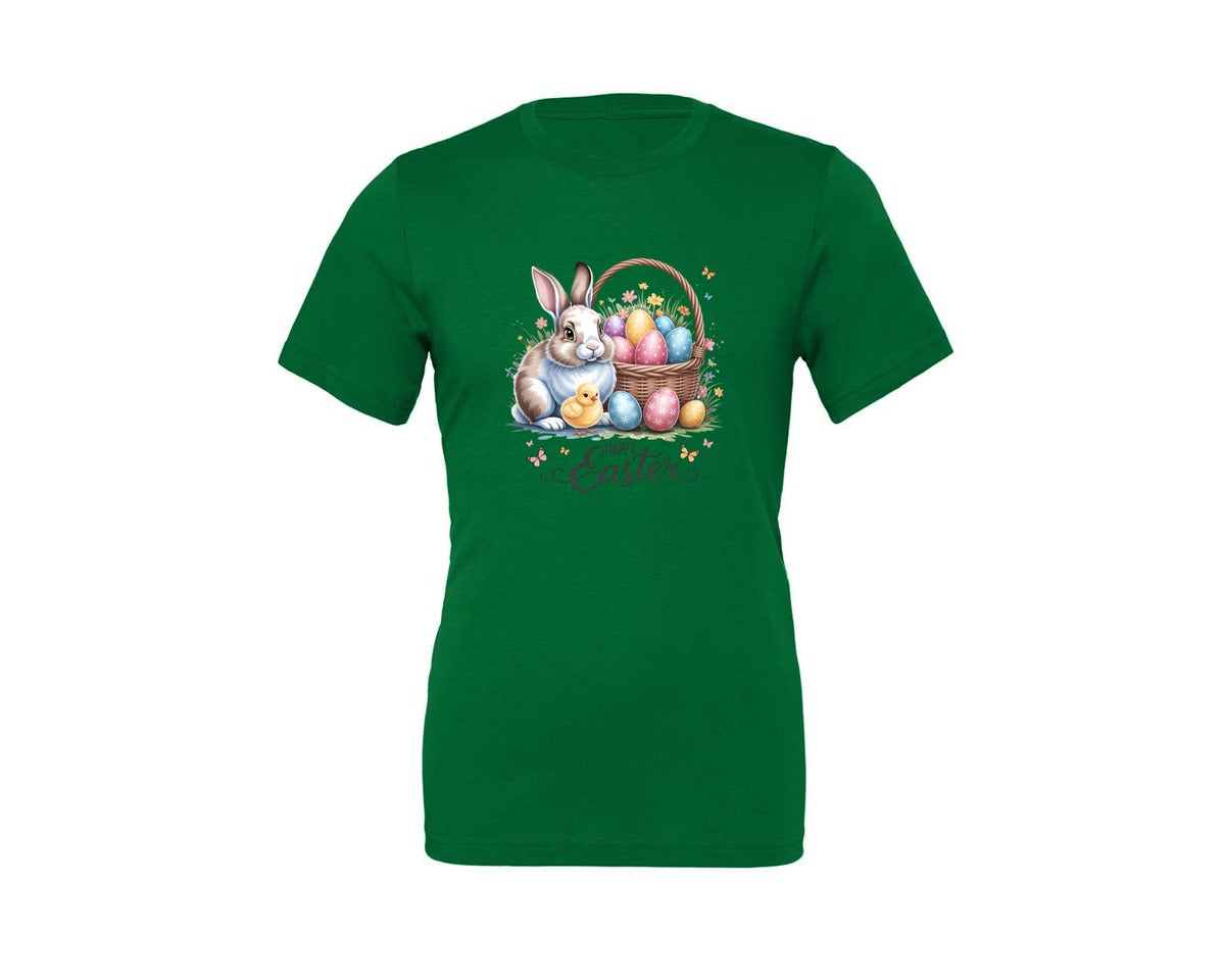 brand:Generic|color:Kelly|Happy Easter Bunny Eggs 5 Graphic T-Shirt