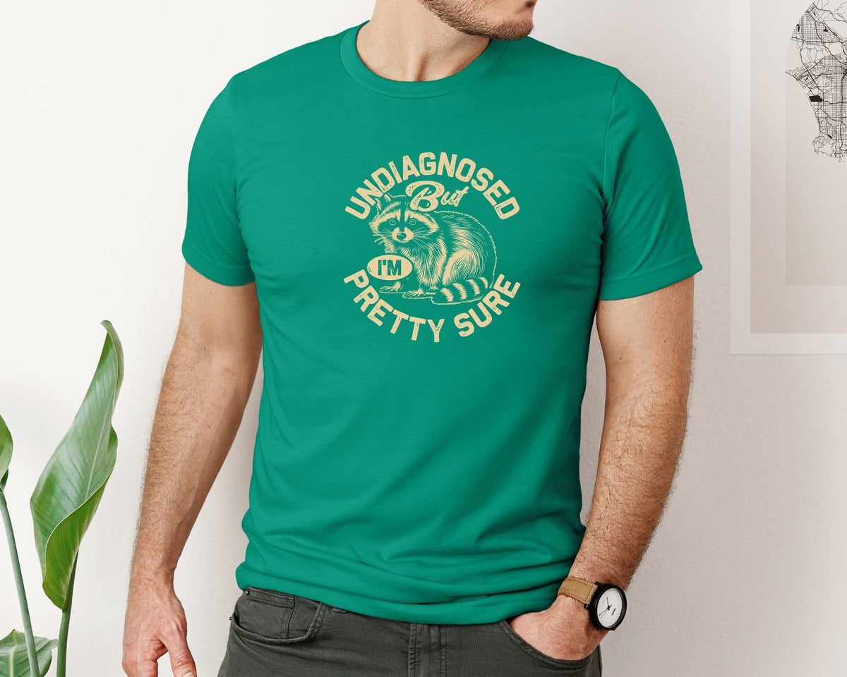 brand:Bella Canvas|color:Kelly|Funny Raccoon Meme T Shirt 2 Graphic T-Shirt