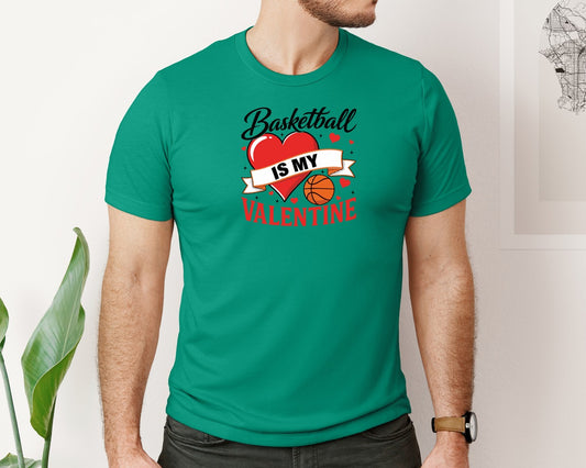 Basketball Valentines Day T Shirt Graphic T-Shirt