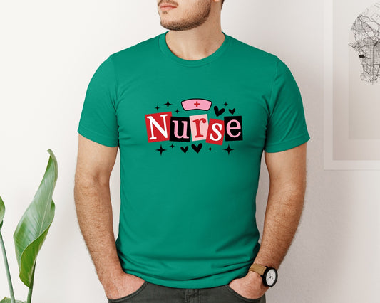 Funny Valentine Nurse Graphic T-Shirt