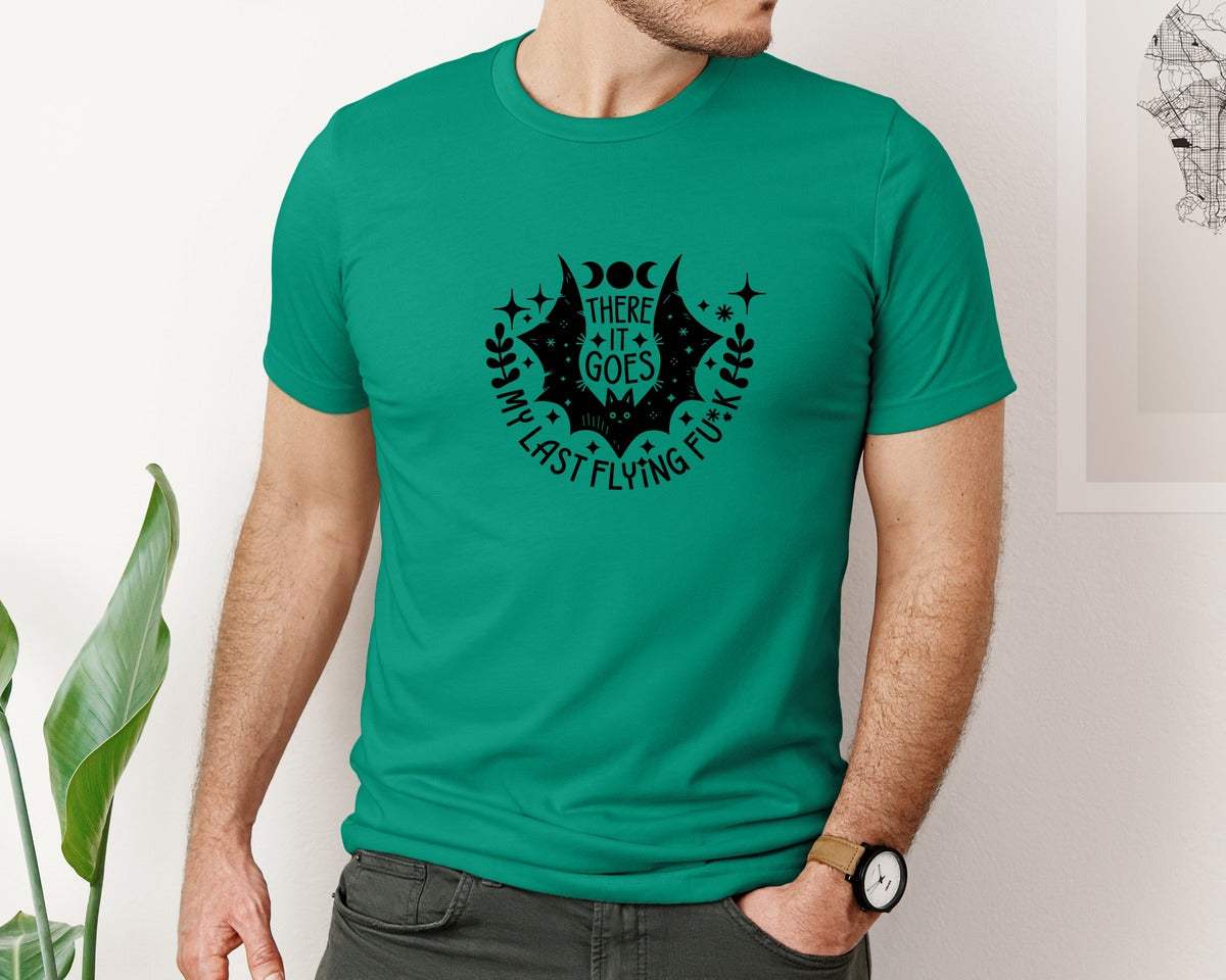 brand:Bella Canvas|color:Kelly|There It Goes My Last Flying Fck 2 Graphic T-Shirt
