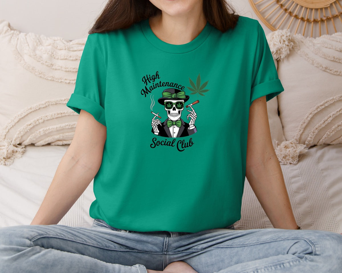 brand:Bella Canvas|color:Kelly|High Maintenance Social Club 4 Graphic T-Shirt