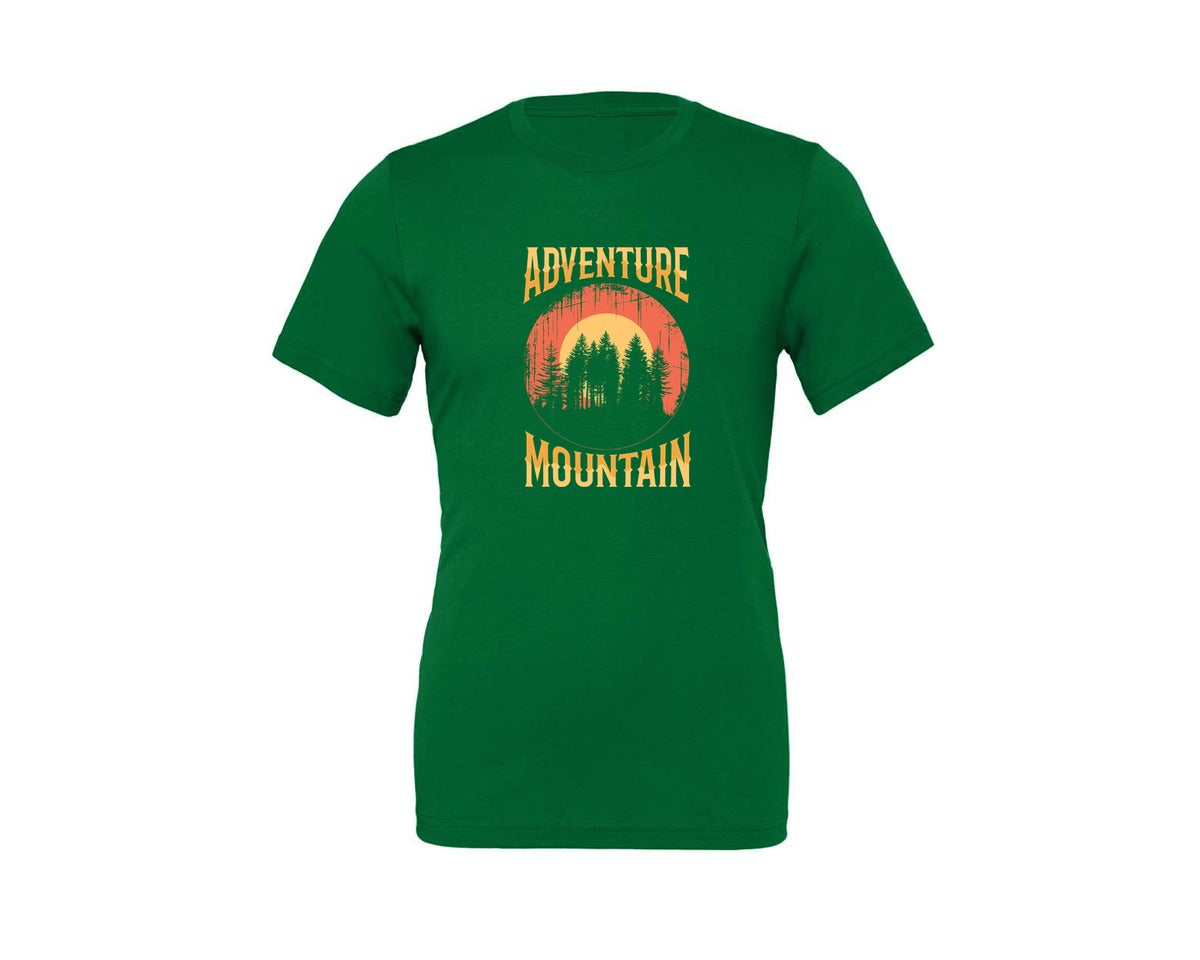 brand:Generic|color:Kelly|Wild Life Experience Mountain Hiking Tee 4 Graphic T-Shirt