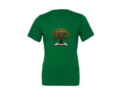 brand:Generic|color:Kelly|Black History Month Tree Of Knowledge Graphic T-Shirt