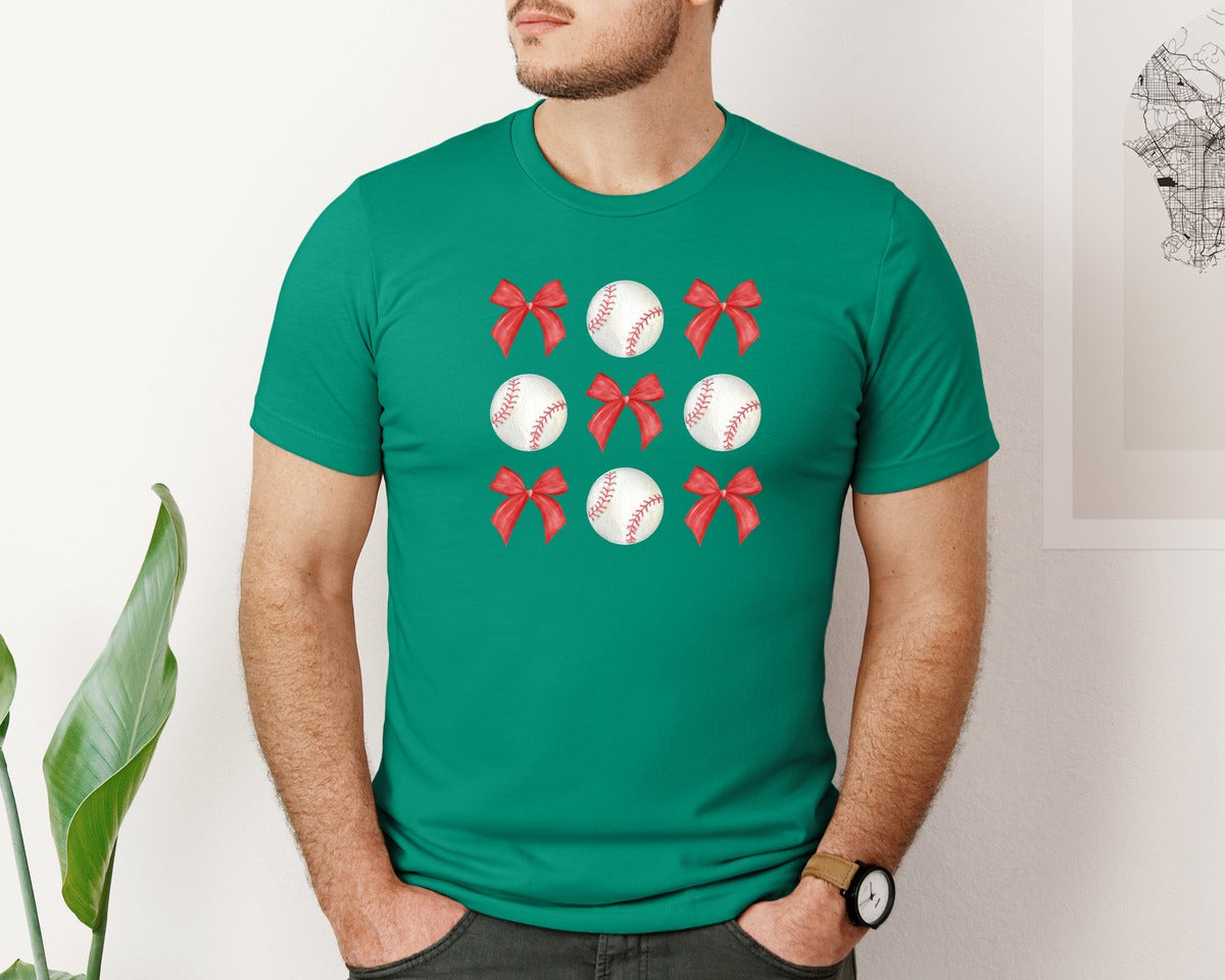 brand:Bella Canvas|color:Kelly|Coquette Baseball Graphic T-Shirt