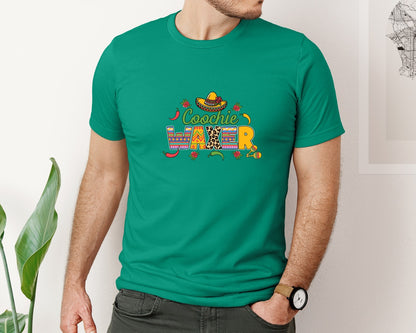 brand:Bella Canvas|color:Kelly|Cinco De Mayo Coochie Waxer Mexico Graphic T-Shirt