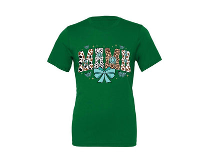brand:Generic|color:Kelly|Western Mama Blue Coquette Graphic T-Shirt
