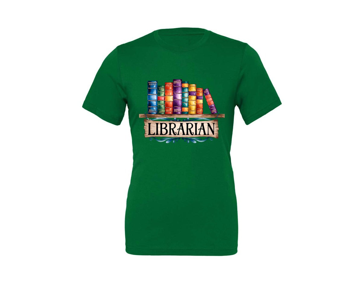 brand:Generic|color:Kelly|Librarian Vintage Bookshelf 2 Graphic T-Shirt