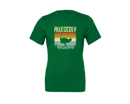 brand:Generic|color:Kelly|Allegedly Ostrich Retro Funny T Shirt Graphic T-Shirt