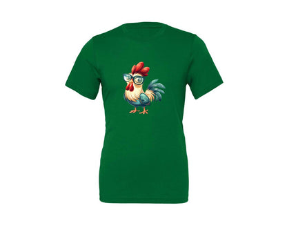 brand:Generic|color:Kelly|Cute Cartoon Rooster Design Graphic T-Shirt