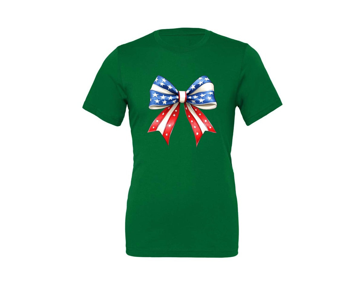 brand:Generic|color:Kelly|4Th Of July Bow Design T Shirt 7 Graphic T-Shirt