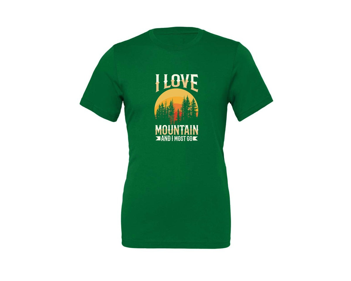 brand:Generic|color:Kelly|Wild Life Experience Mountain Hiking Tee 3 Graphic T-Shirt