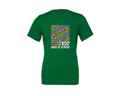 brand:Generic|color:Kelly|100 Days Of School Math Numbers Graphic T-Shirt