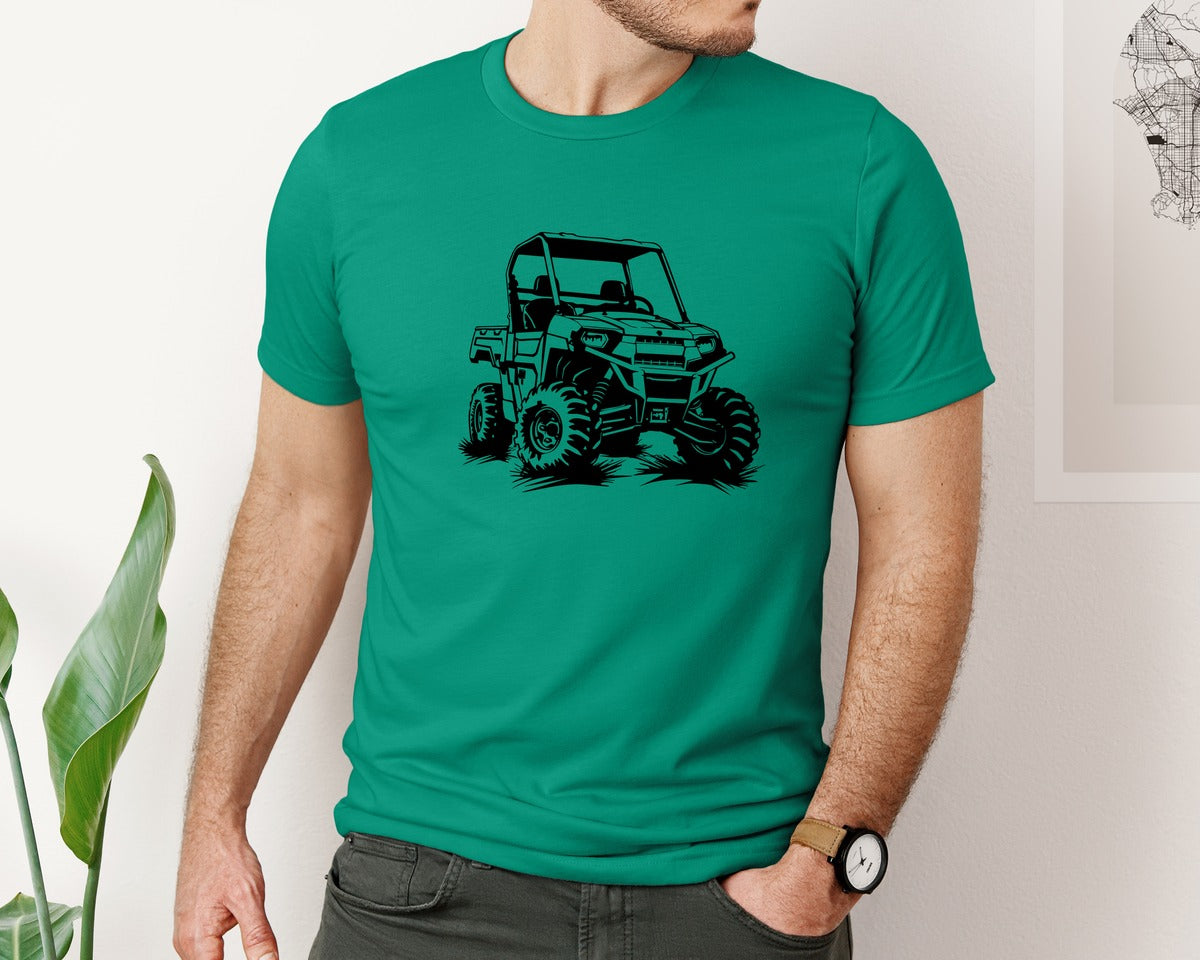 brand:Bella Canvas|color:Kelly|Atv Atv Riding Graphic T-Shirt