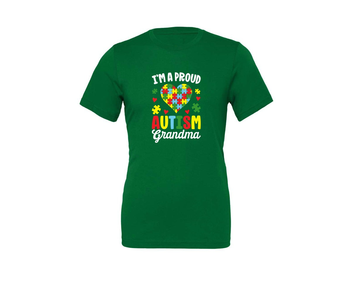 brand:Generic|color:Kelly|Im A Proud Autism Grandma T Shirt Graphic T-Shirt