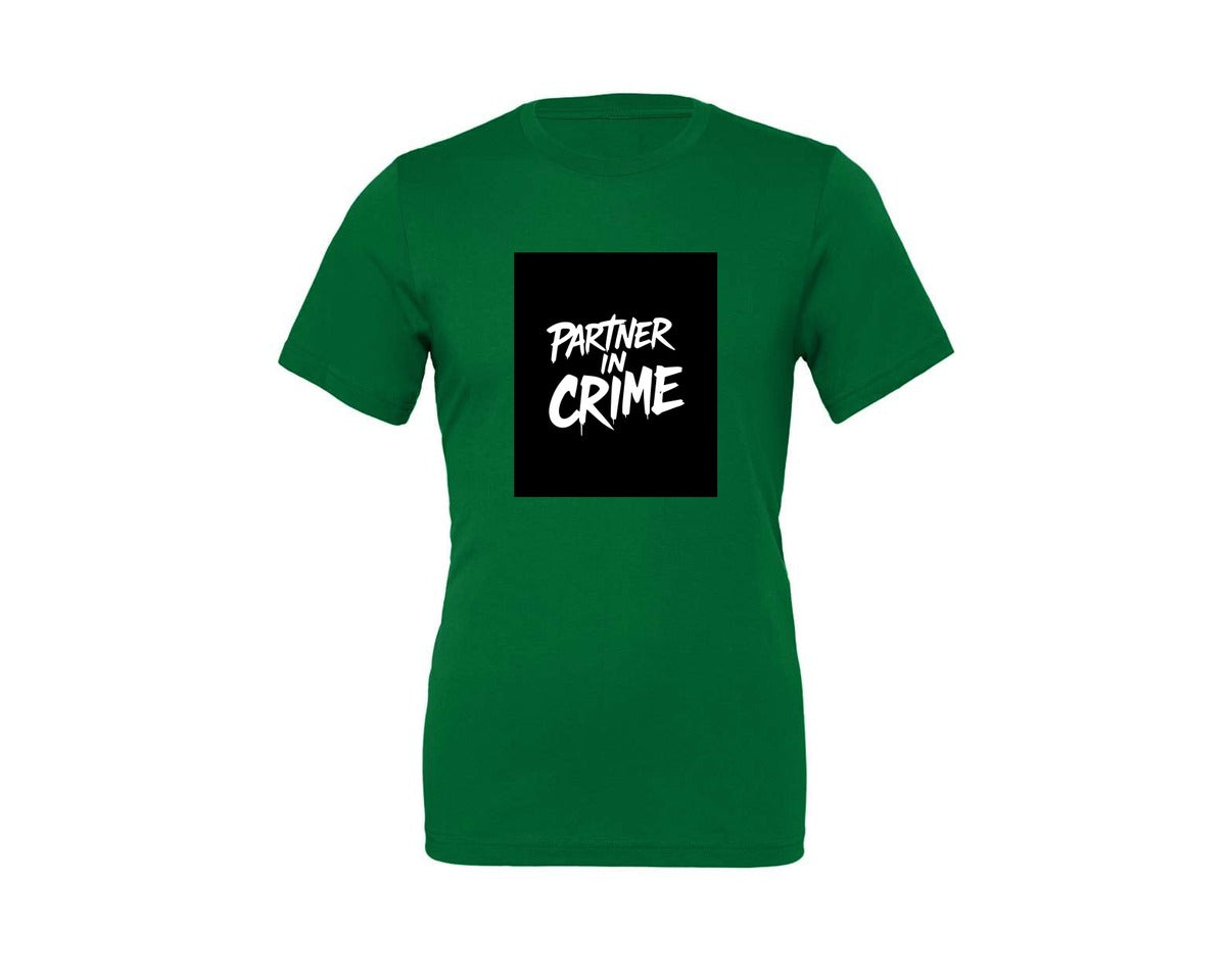 brand:Generic|color:Kelly|Partner In Crime T Shirt Design Graphic T-Shirt