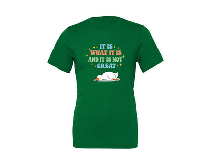 brand:Generic|color:Kelly|Funny Duck It Is What It Is Graphic T-Shirt