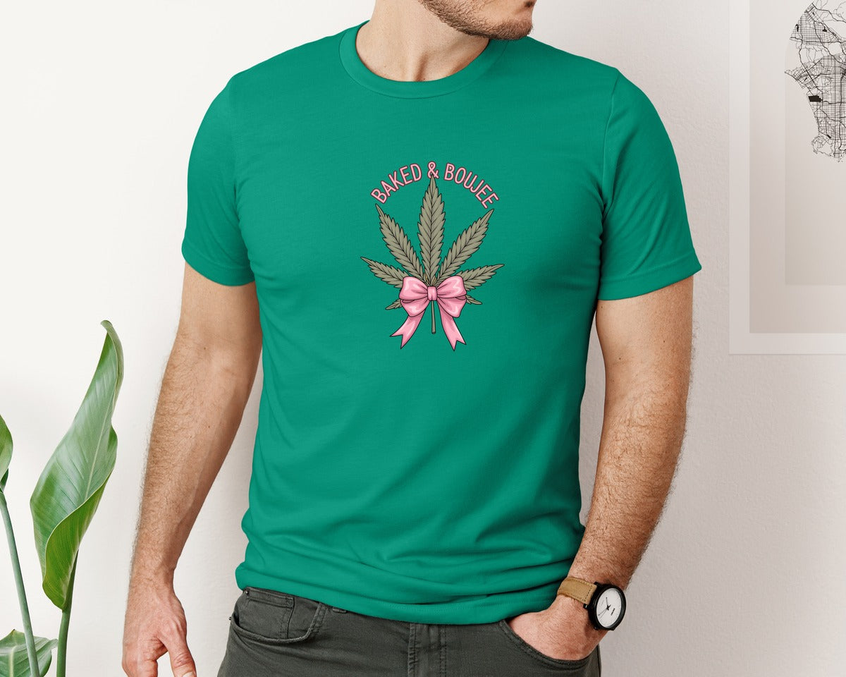 brand:Bella Canvas|color:Kelly|Baked Boujee Funny Graphic T-Shirt